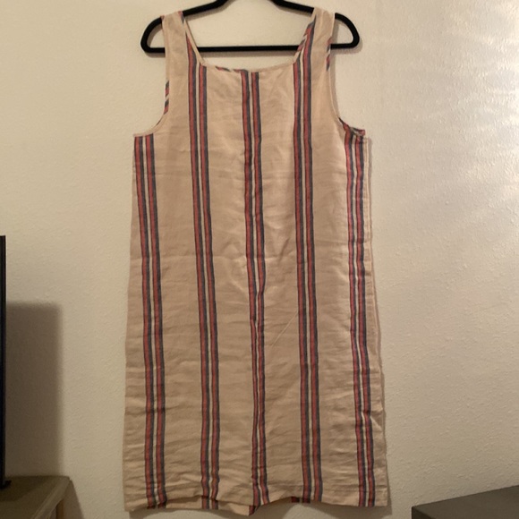 NEW SAKS FIFTH AVE LINEN DRESS SIZE MEDIUM - Picture 3 of 4